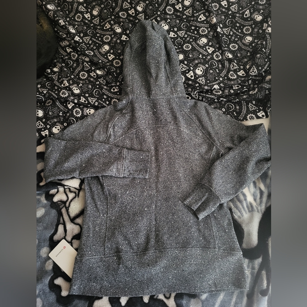 Lululemon scuba hoodie rare speckled black, size 14. NWT. - Picture 9 of 12